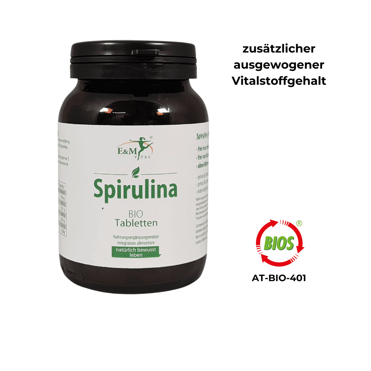 E&M BIO Spirulina Tabs 400Stk