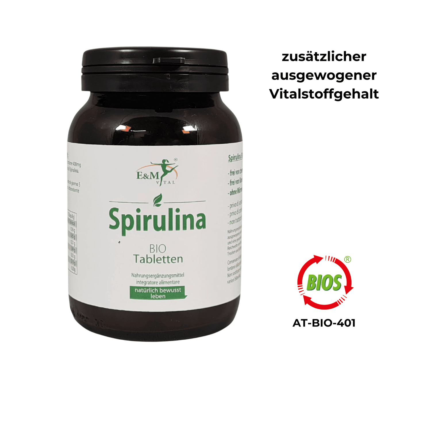 E&M BIO Spirulina Tabs 400Stk