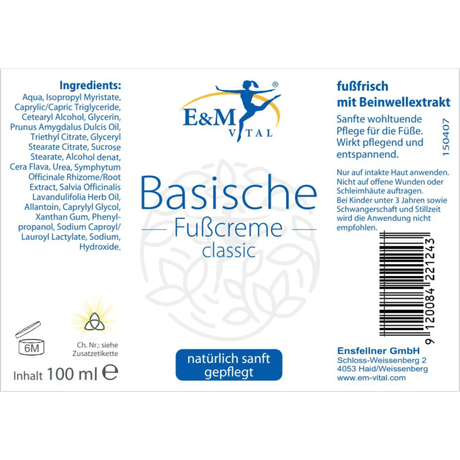 E&M basische Fußcreme CLASSIC 100ml