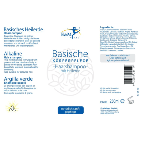 E&M Basisches Haarshampoo mit Heilerde 250ml