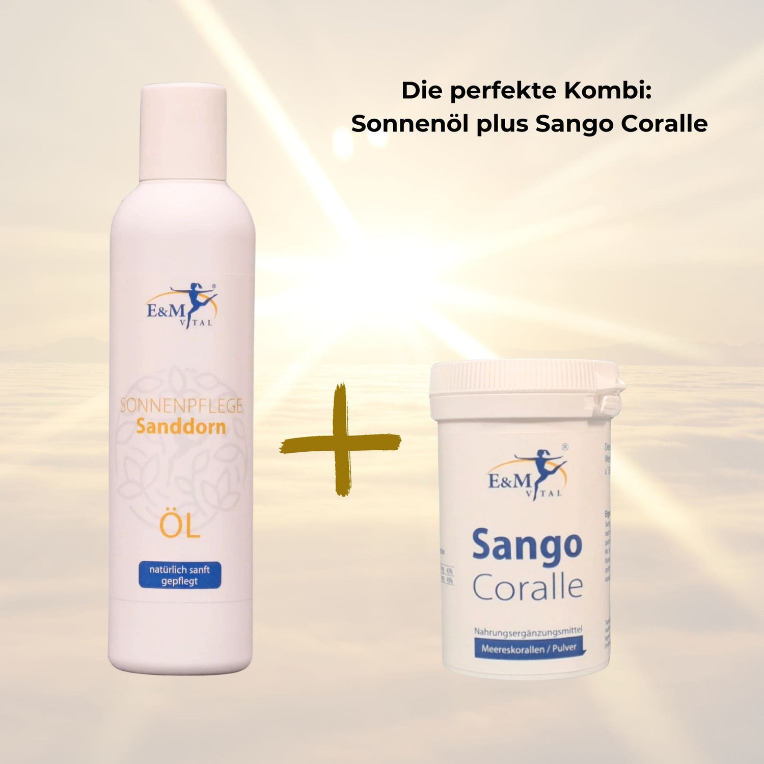 Bundle: E&M basisches Sonnenpflegeöl + E&M Sango Coralle