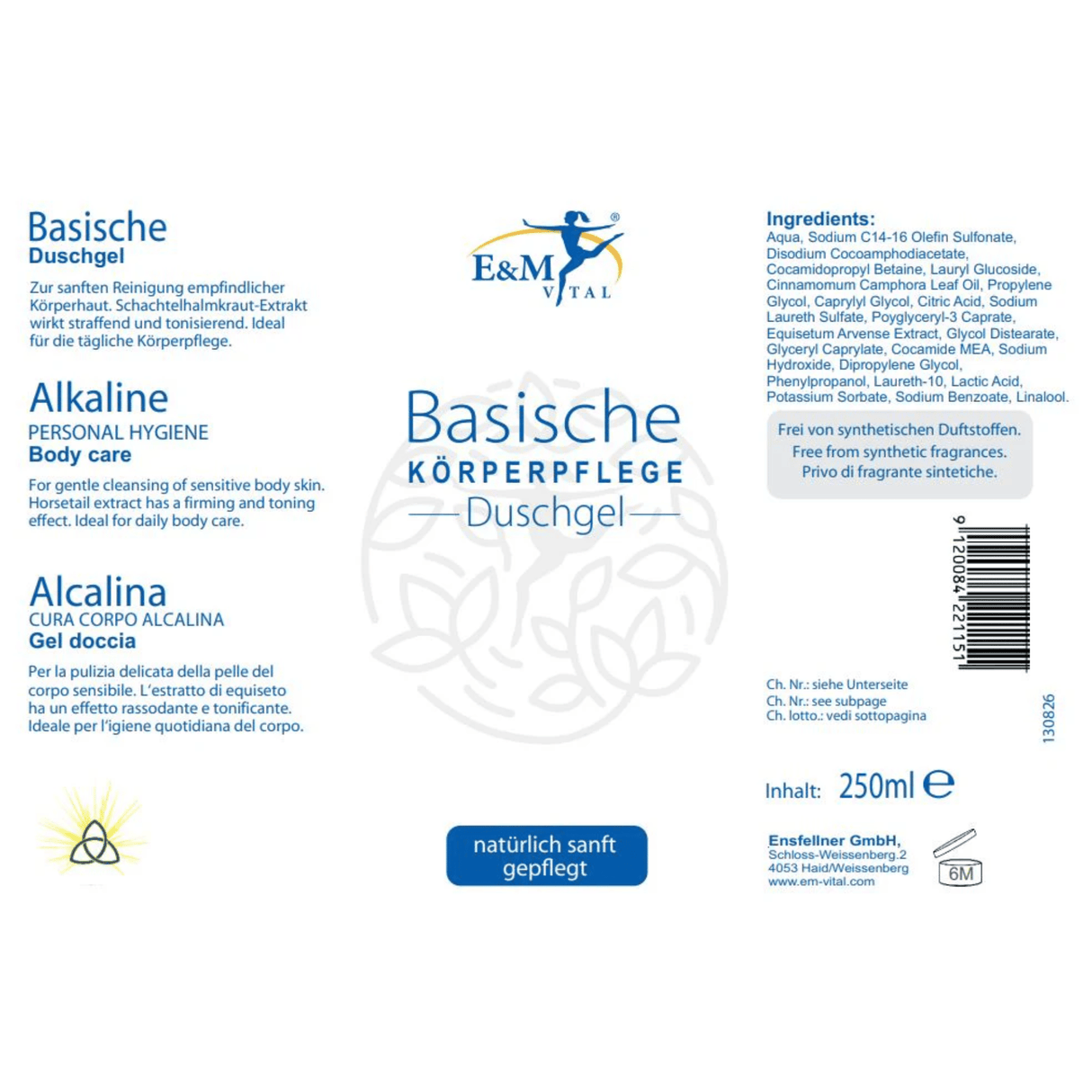 E&M basisches Duschgel 250ml